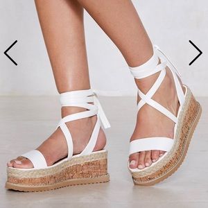 Lace up sandals